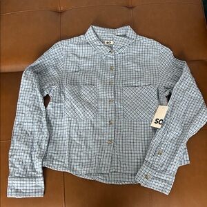 SO Flannel Button Down Women’s M NWT